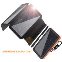 High Quality External Battery Waterproof Solar Cellphone Charger 10000mah Portable Solar Charger Power Bank with Dual USB